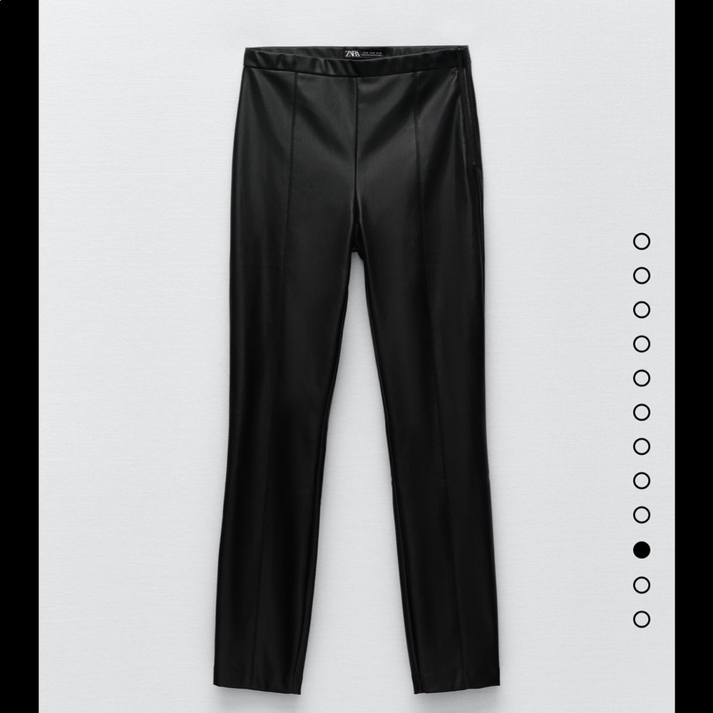Zara faux leather straight leg legging